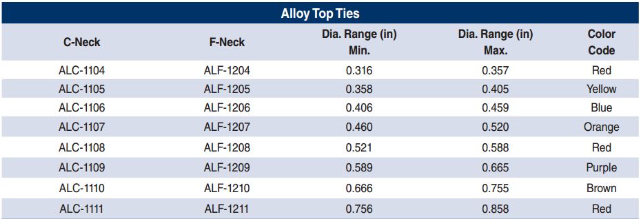 Alloy Top Ties