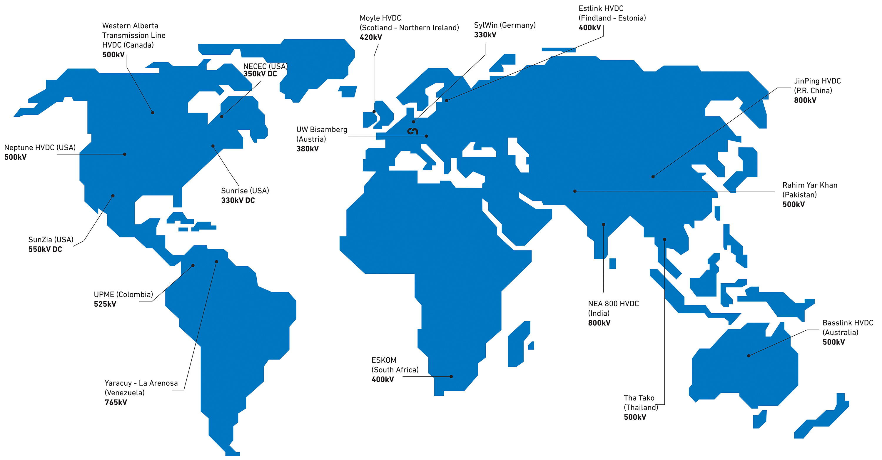 Subcon Weltkarte web map